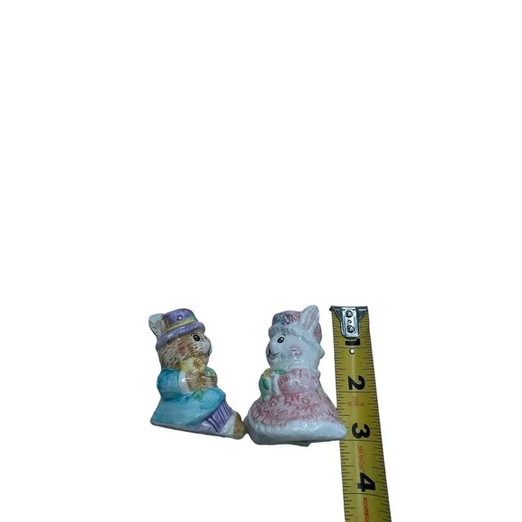 1994 Mercuries | Ceramic Bunnies Garden Easter Kids  | Salt Pepper Shakers - Picture 9 of 16